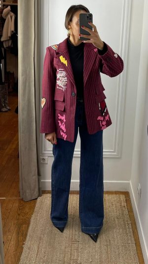 Blazer amour bordeaux