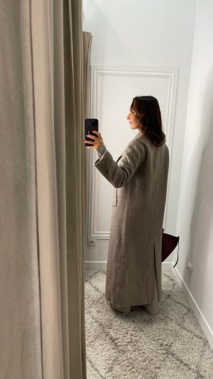 Manteau long en laine