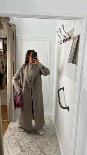 Manteau long en laine