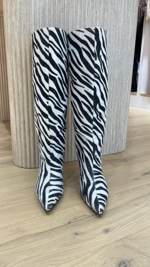 Bottes à talons imprimé zèbre