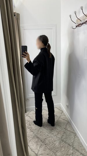 Blazer détailles coutures noir
