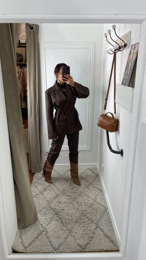 Blazer cintré marron