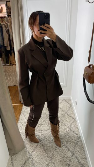 Blazer cintré marron
