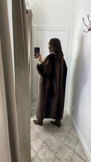 Manteau fausse fourrure dégradé